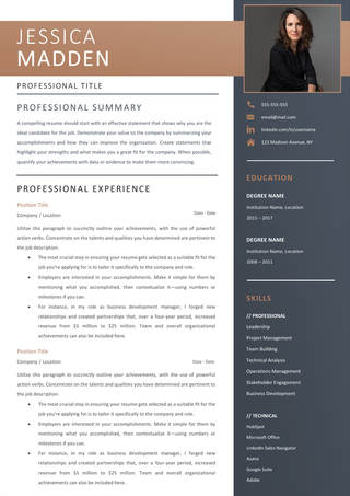 Jessica Madden | CV Template