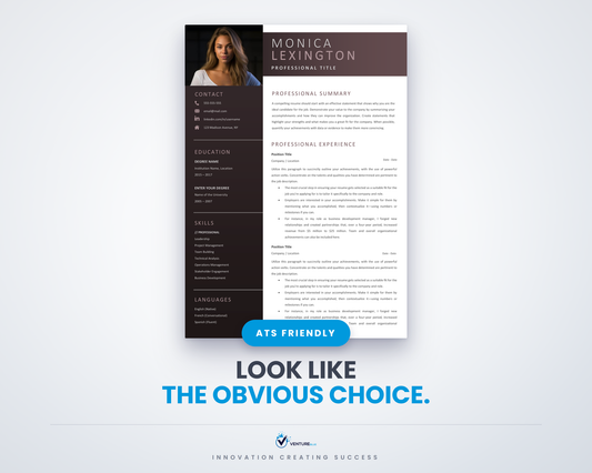 Monica Lexington CV template 01