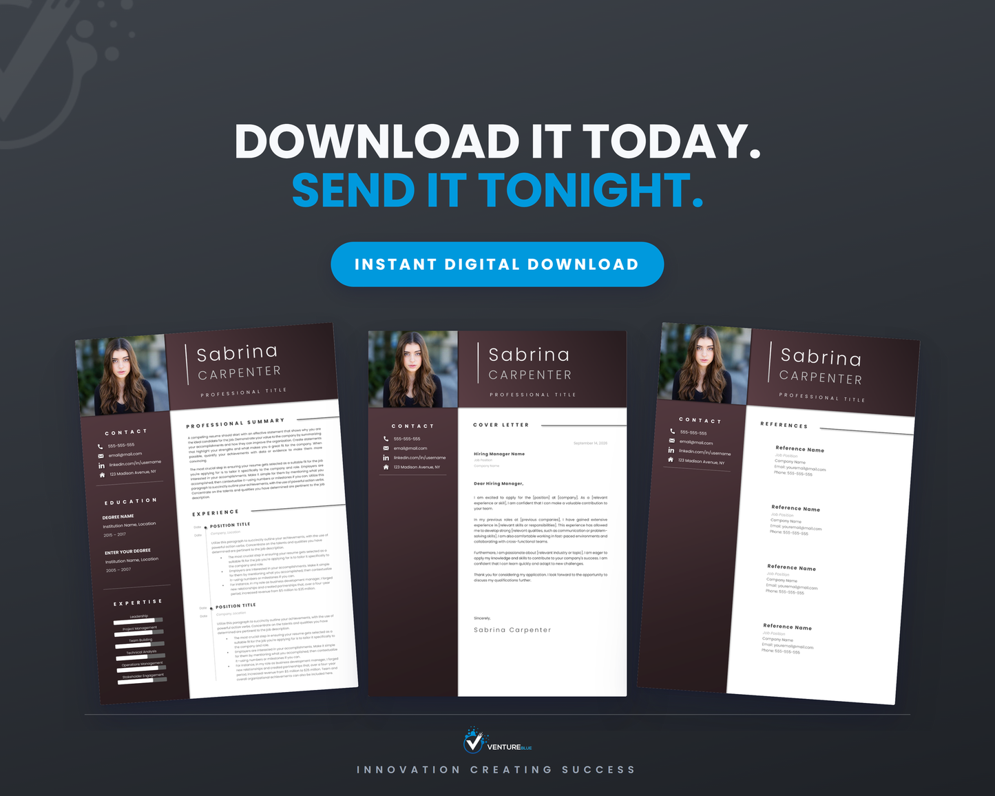 Sabrina Carpenter CV template 20