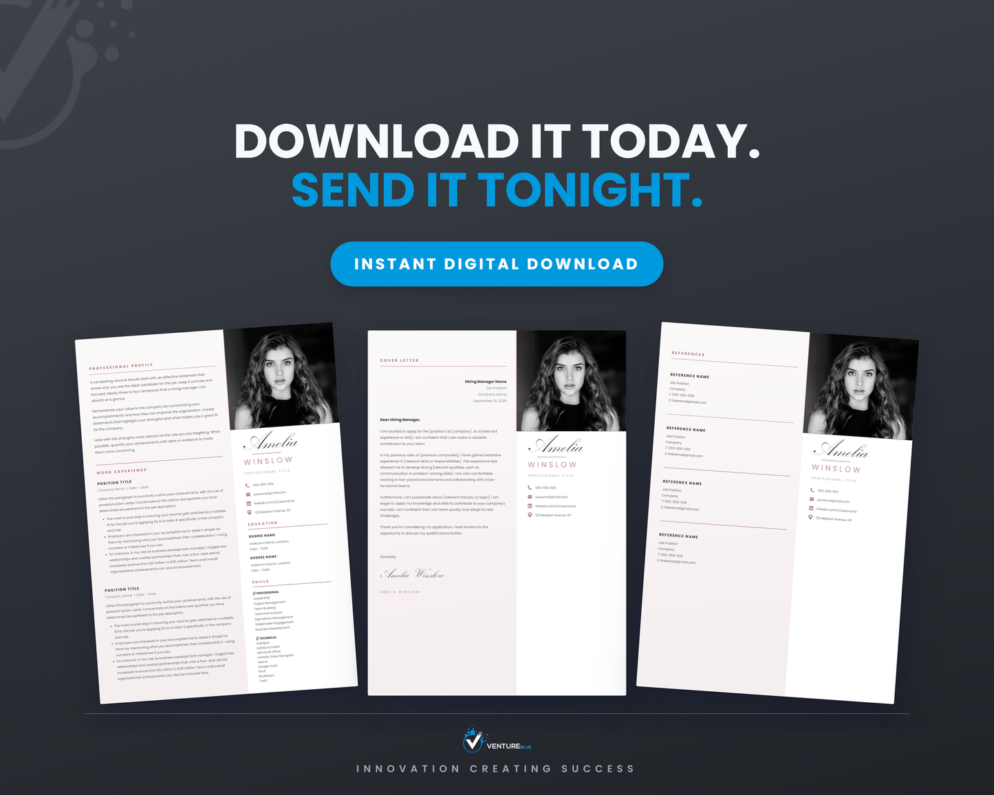 Amelia Winslow CV template 20