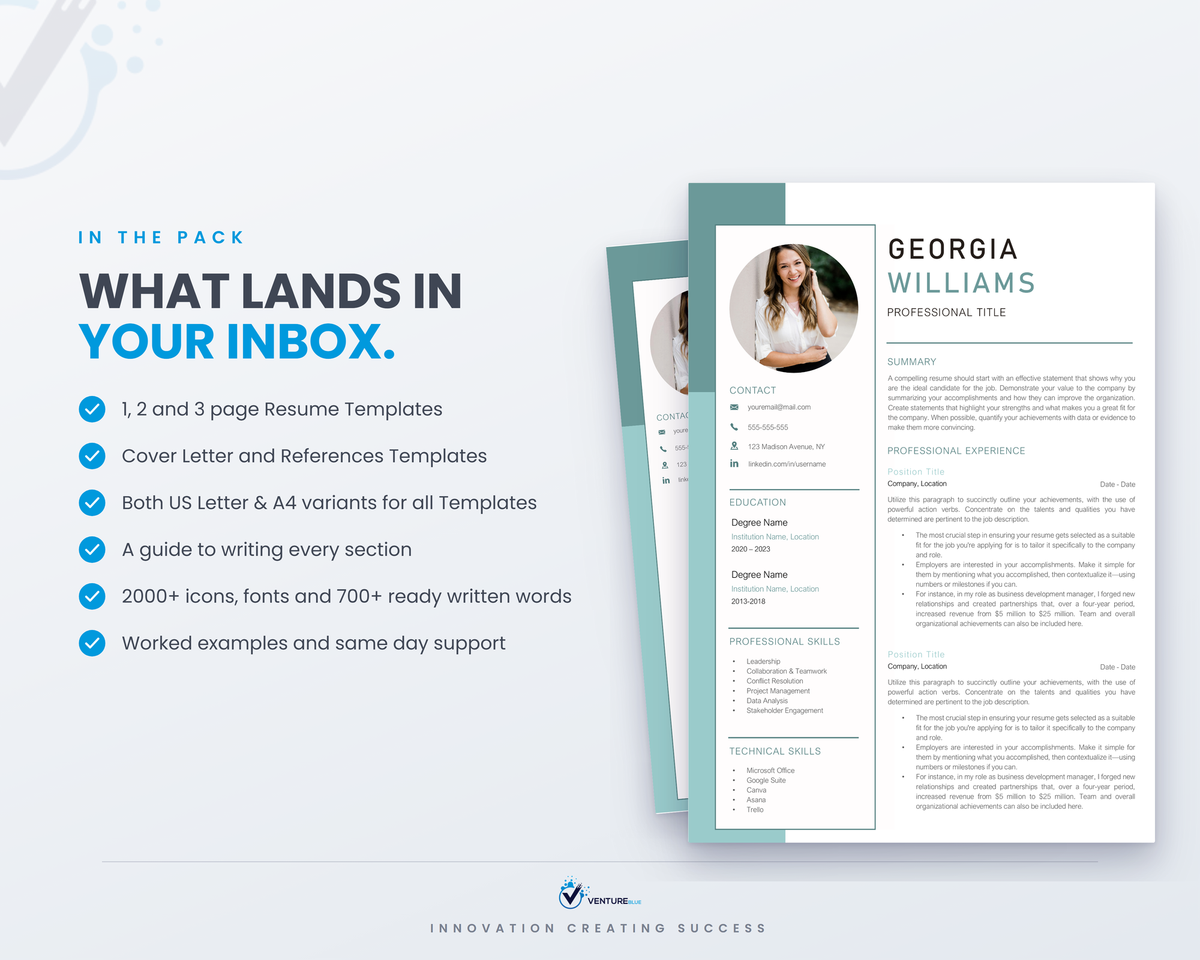 What lands in your inbox, full document suite