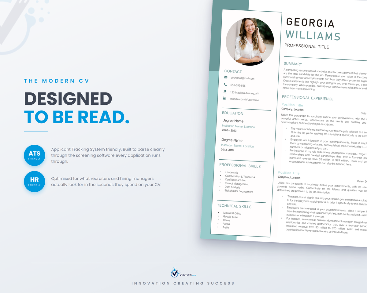 Designed to be read by ATS and HR