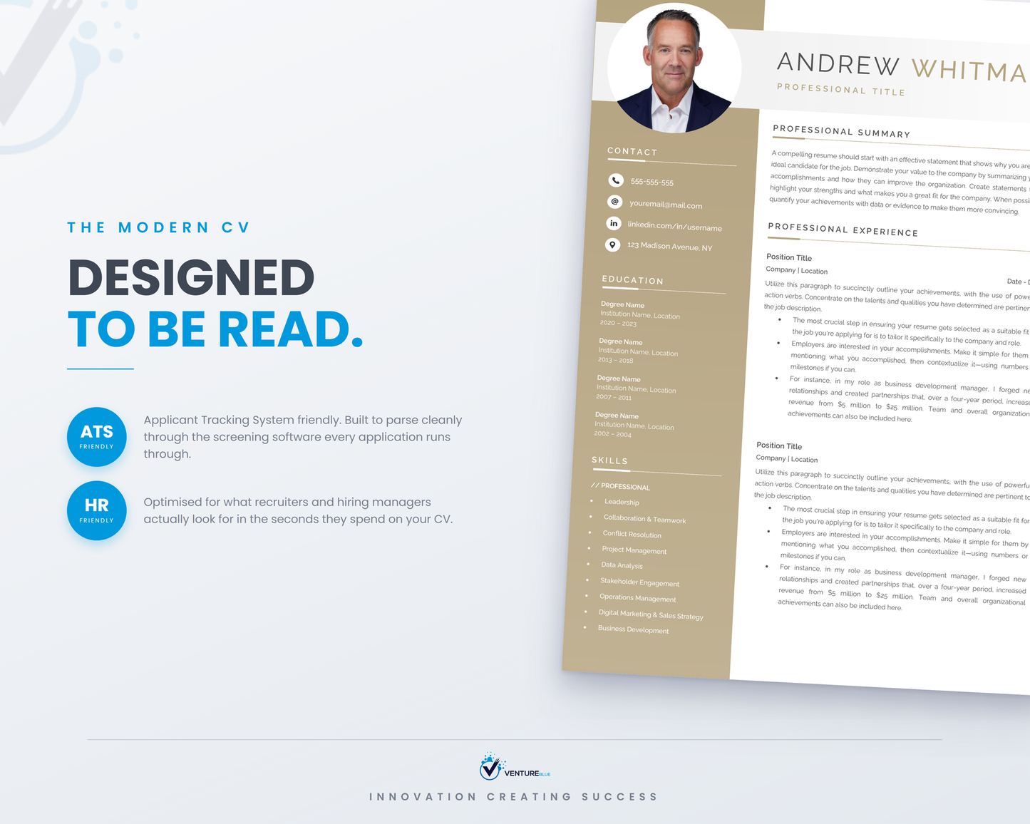 Designed to be read by ATS and HR