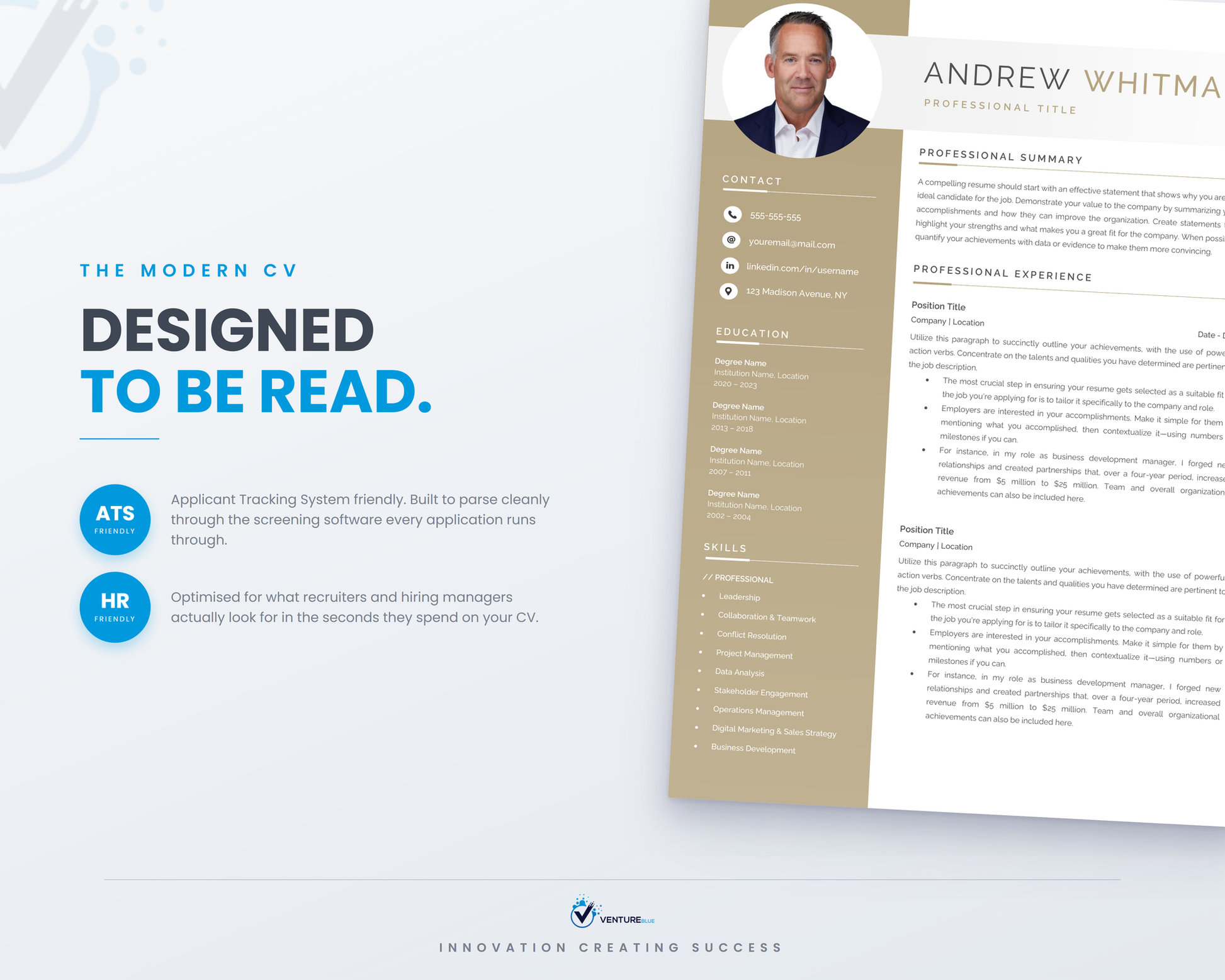 Designed to be read by ATS and HR