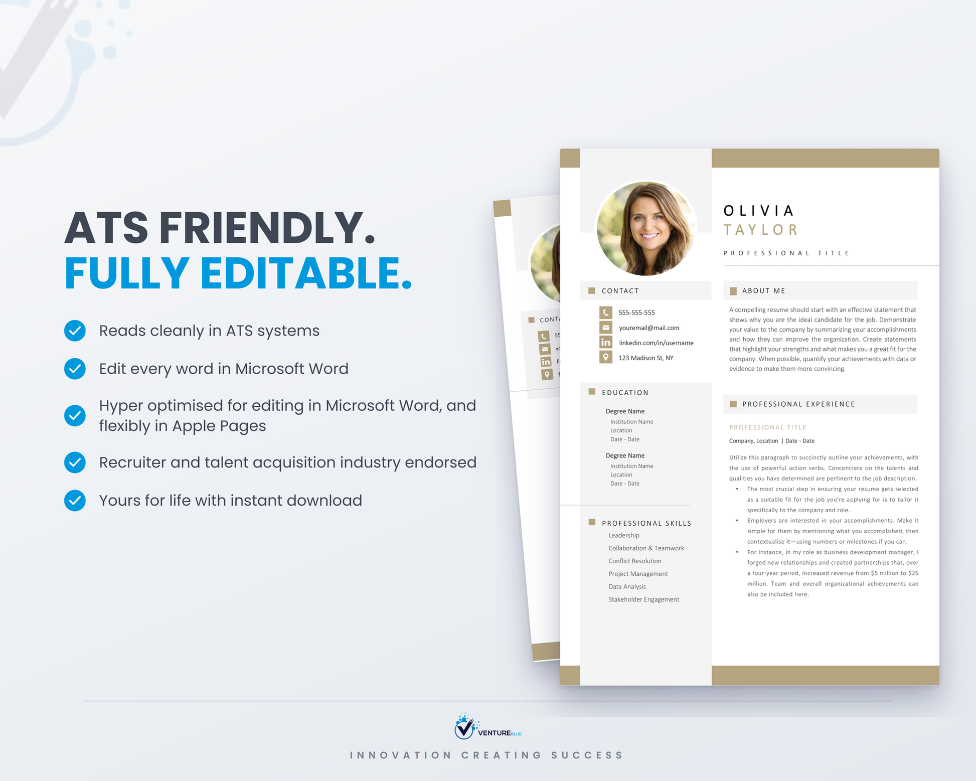 Olivia Taylor CV template 08