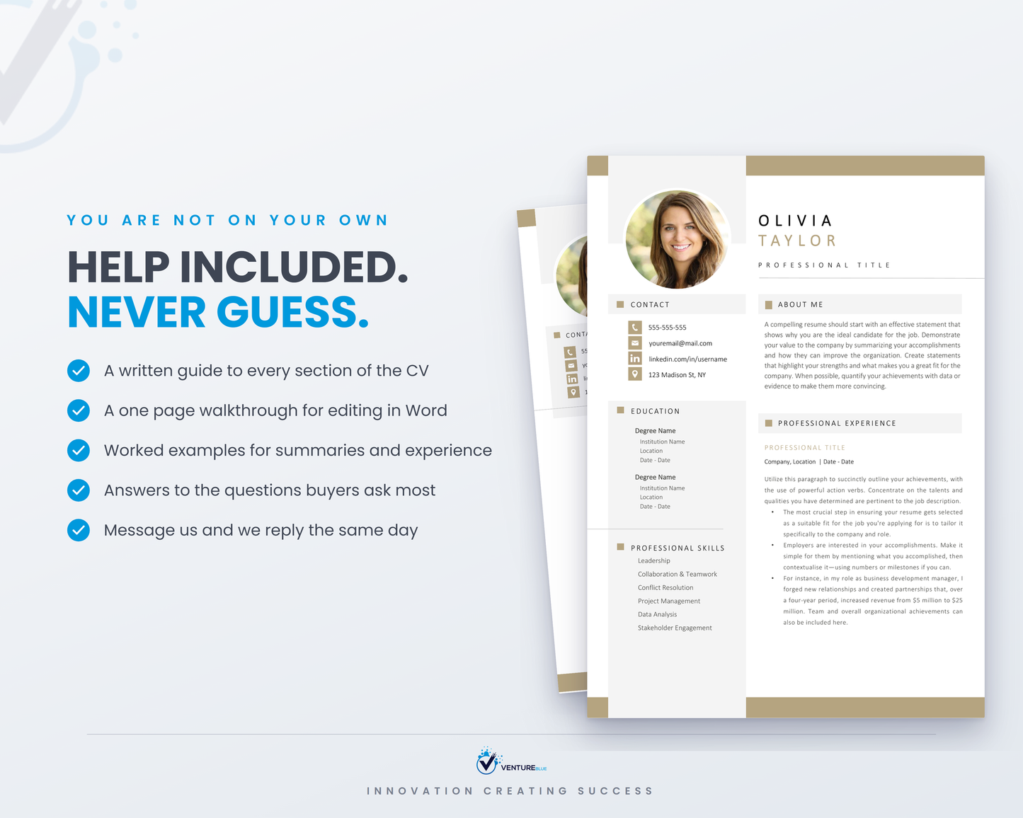 Olivia Taylor CV template 15
