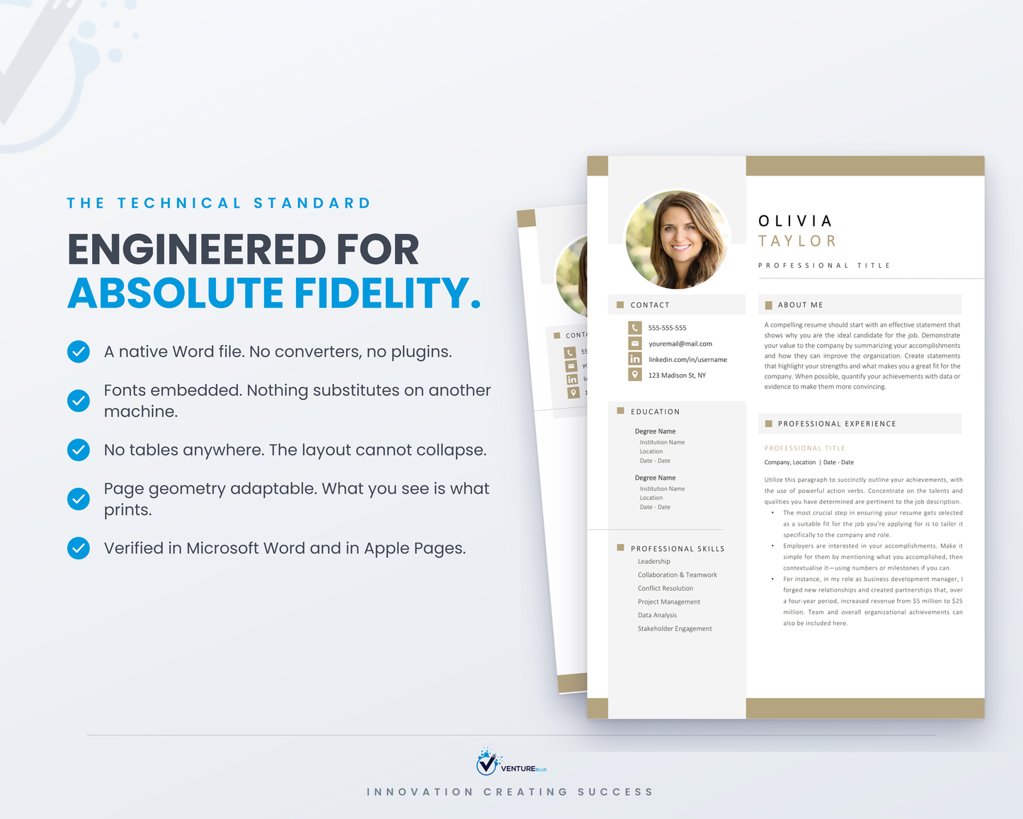 Olivia Taylor CV template 17