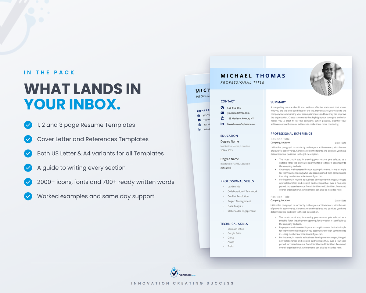 Michael Thomas CV template 03