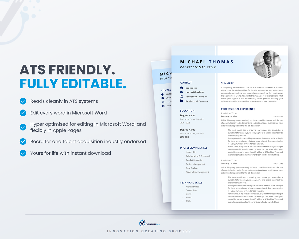 Michael Thomas CV template 08