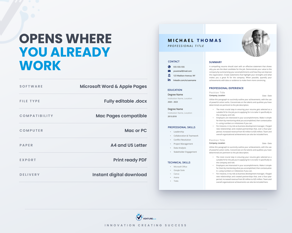 Michael Thomas CV template 12