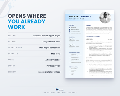 Michael Thomas CV template 12