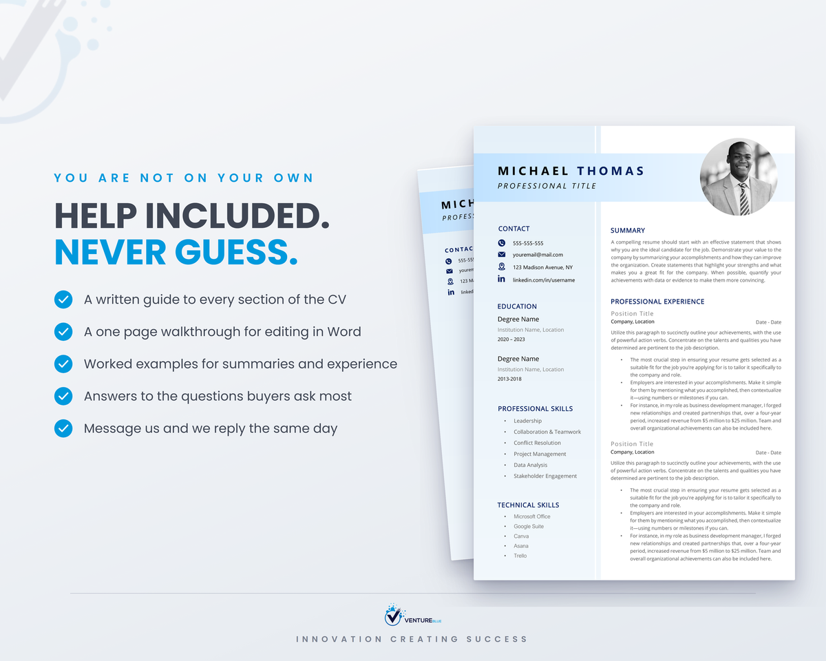 Michael Thomas CV template 15