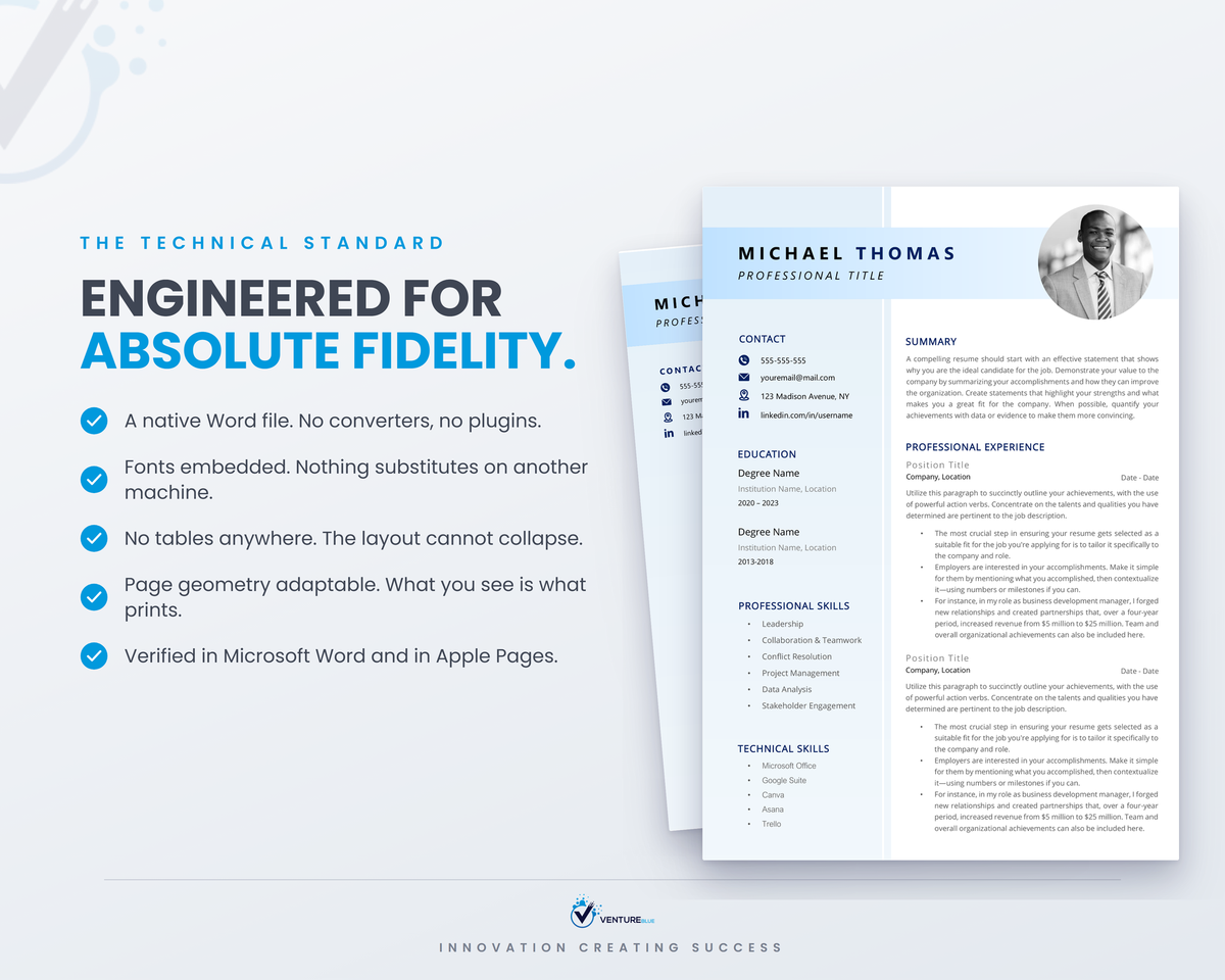 Michael Thomas CV template 17