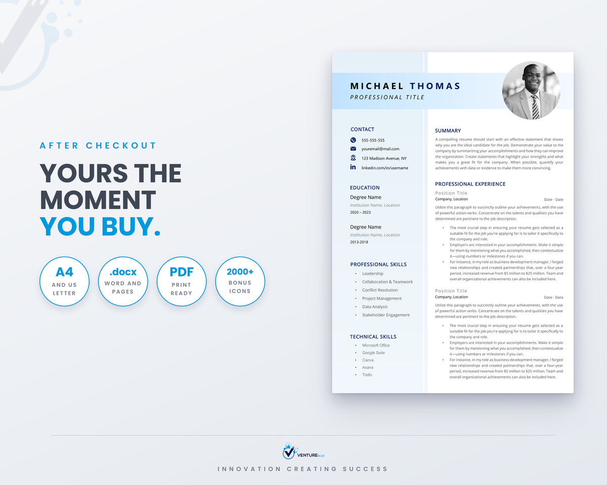 Michael Thomas CV template 19