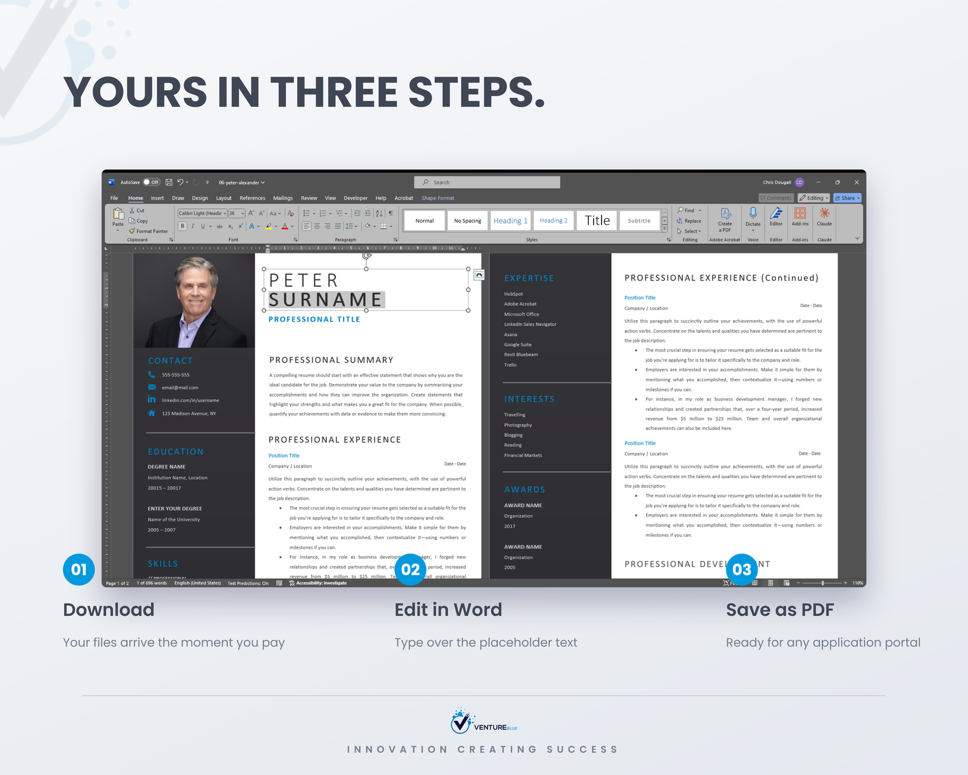 Peter Alexander CV template 11