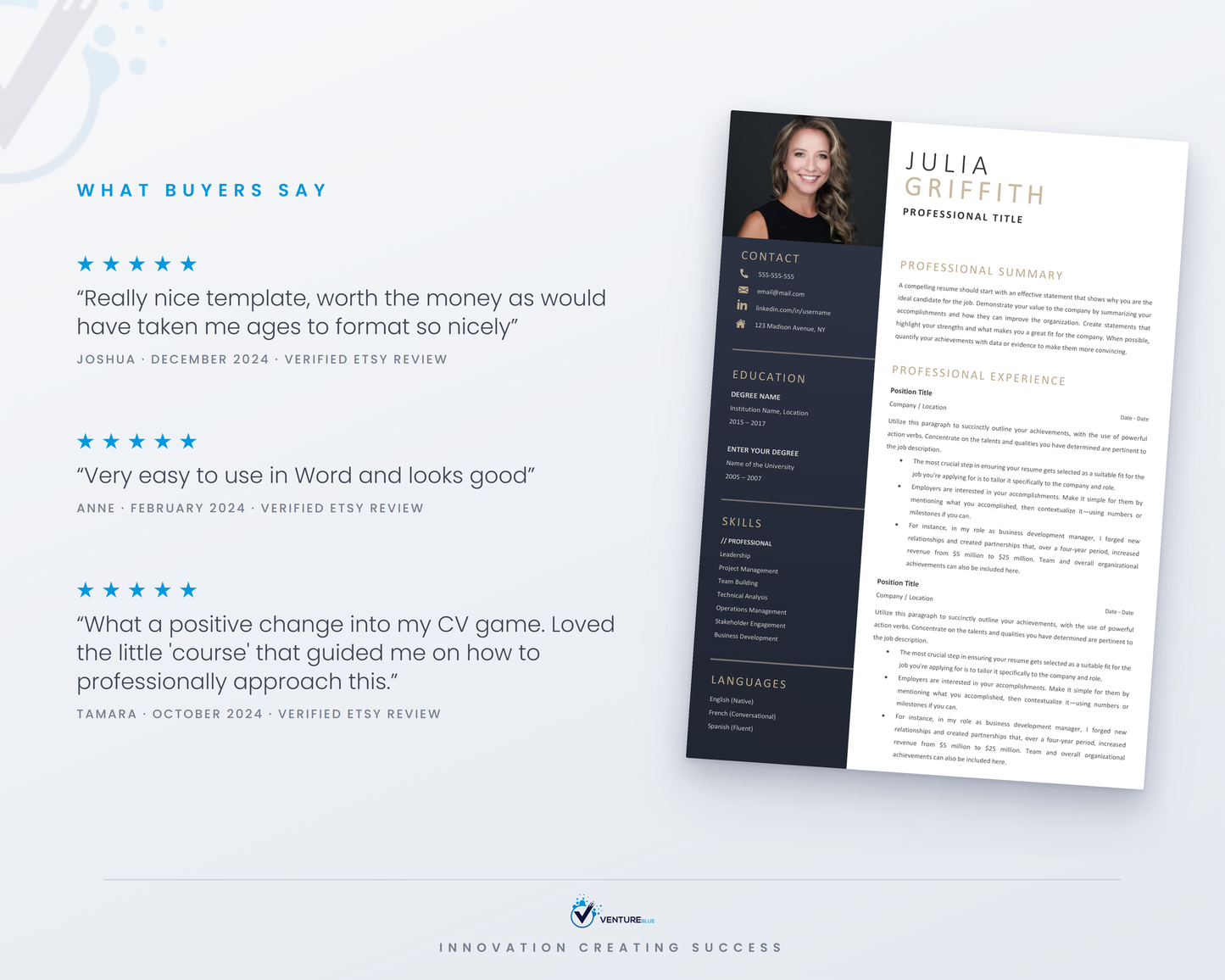 Five star verified buyer reviews