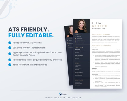 ATS friendly and fully editable