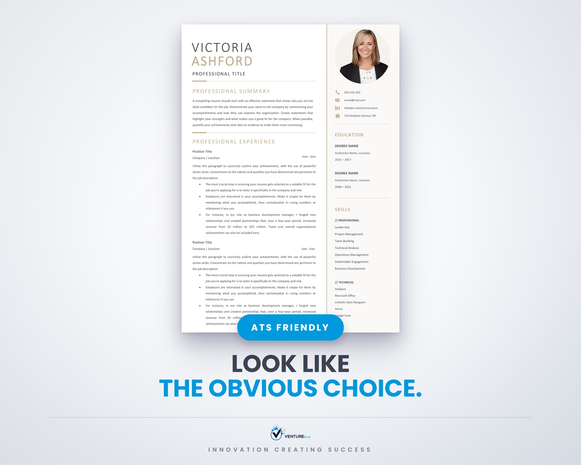 Victoria Ashford CV template 01