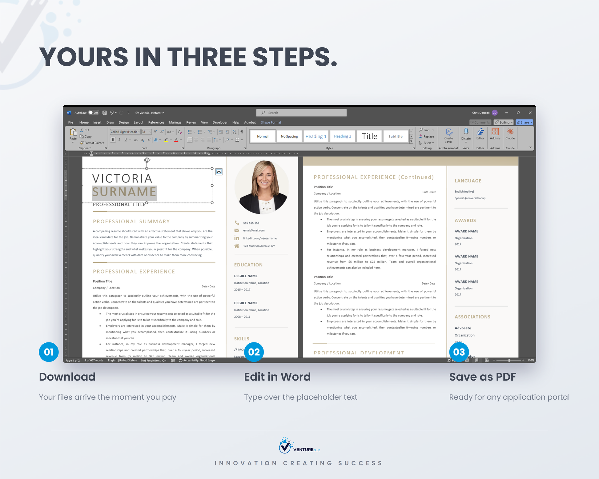 Victoria Ashford CV template 11