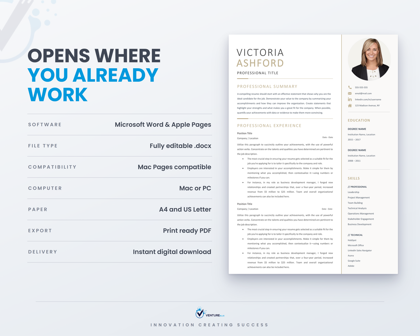 Victoria Ashford CV template 12