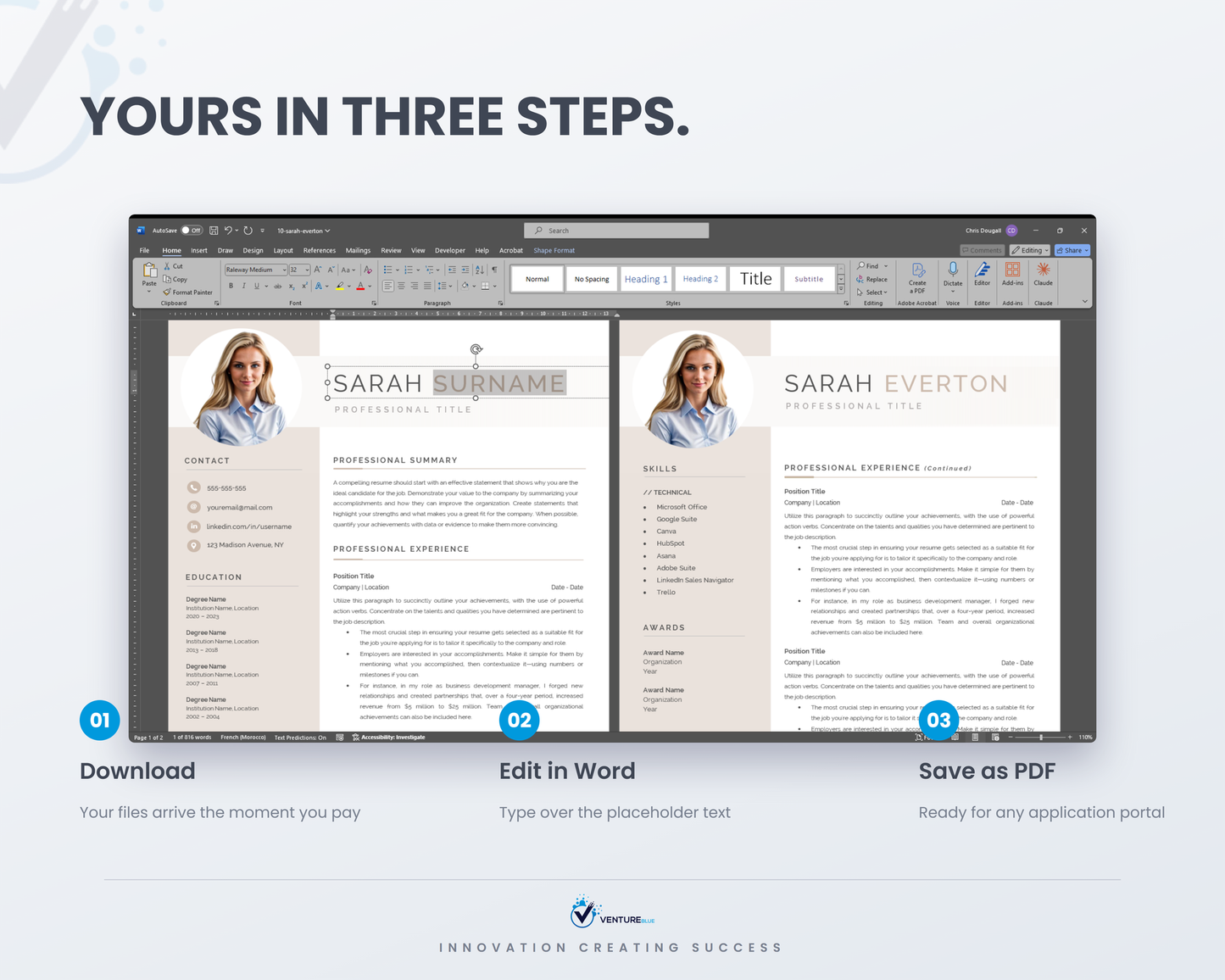 Sarah Everton CV template 11