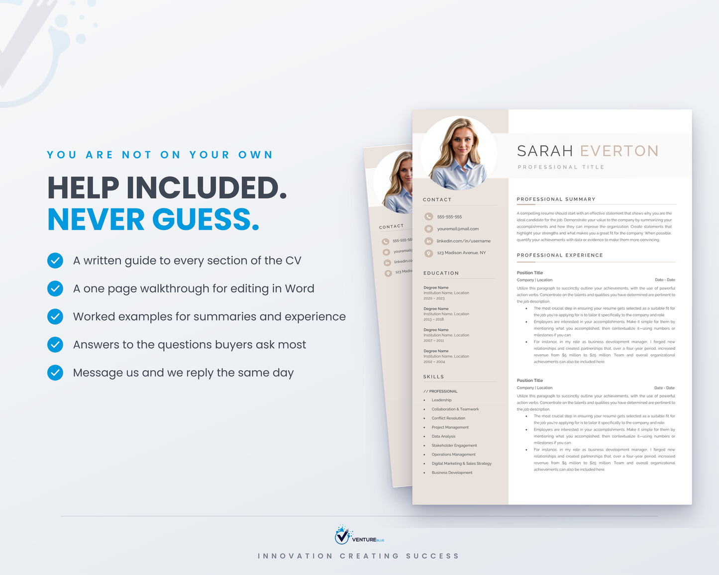 Sarah Everton CV template 15