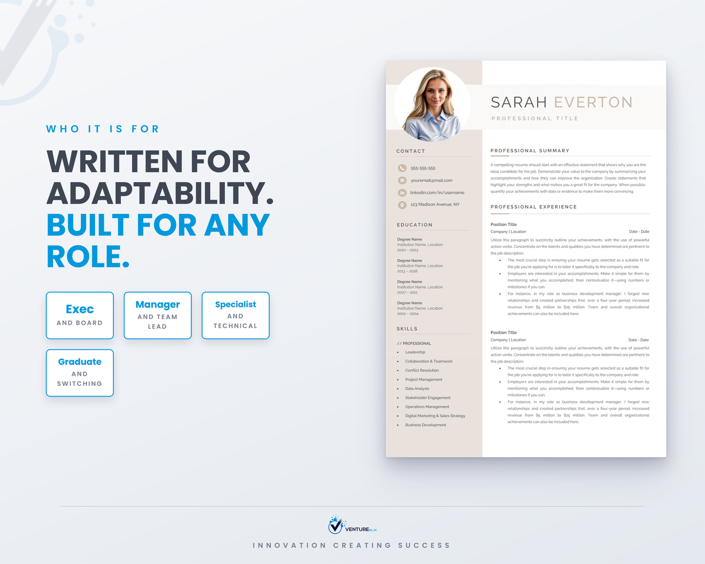 Sarah Everton CV template 16