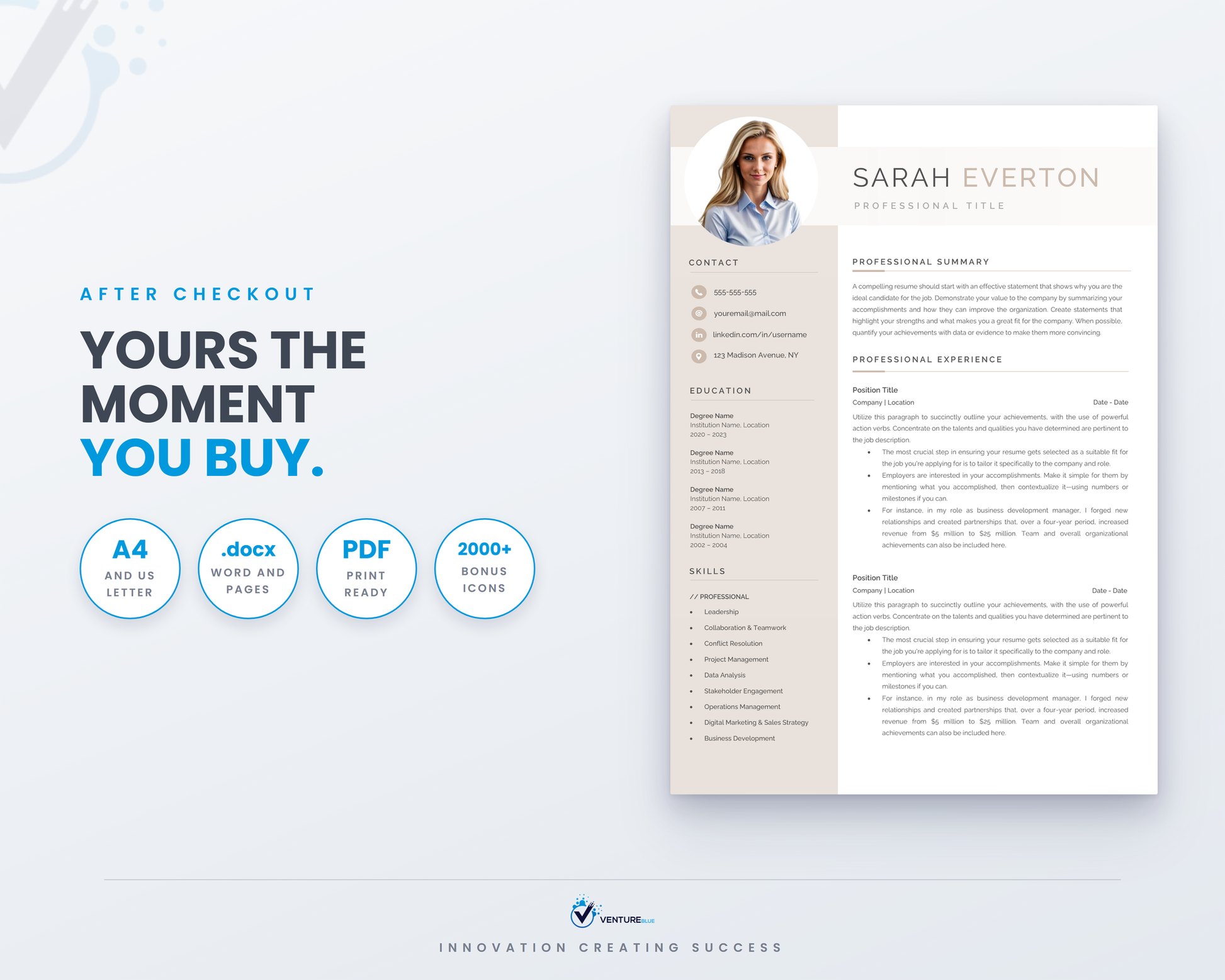 Sarah Everton CV template 19