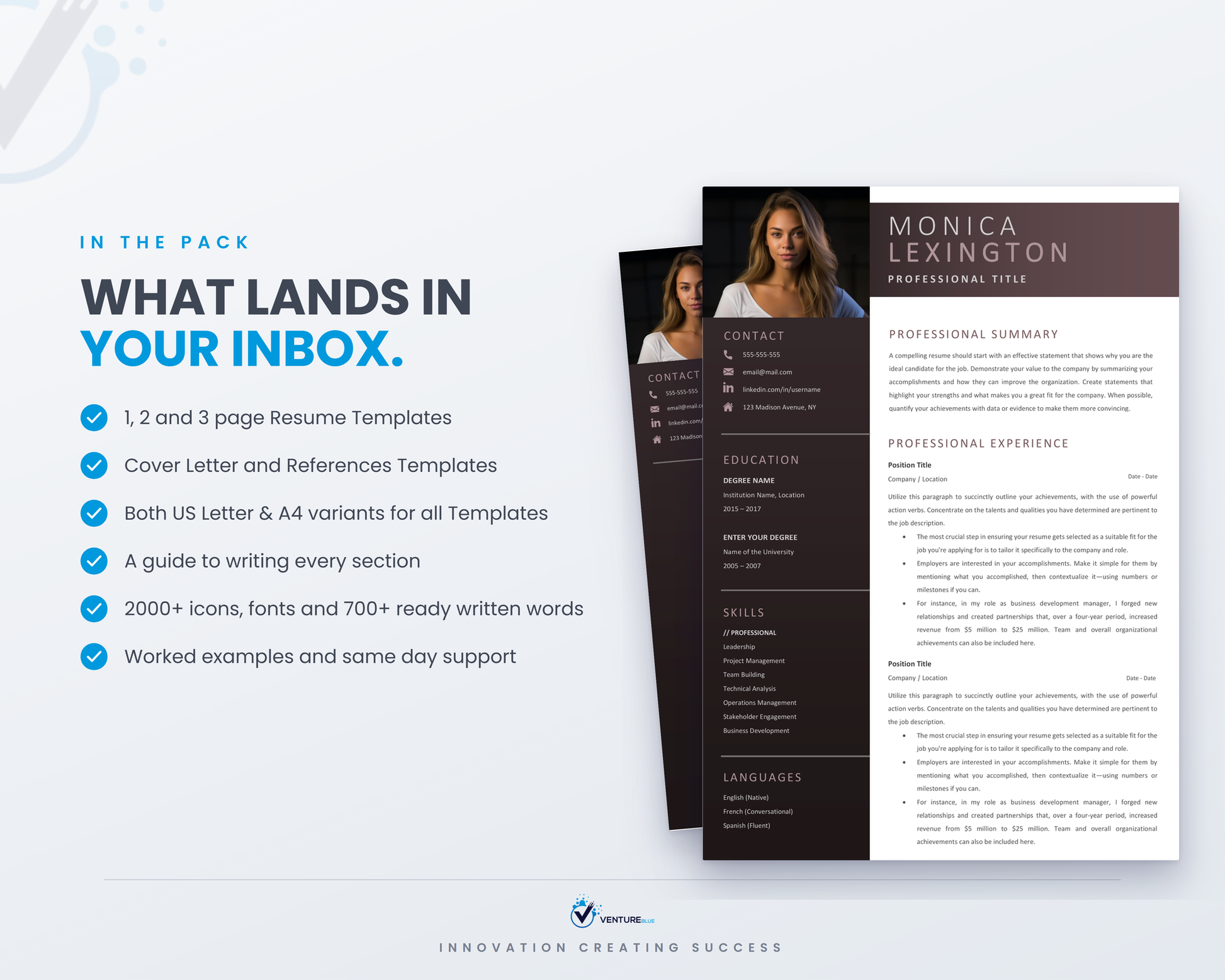 Monica Lexington CV template 03