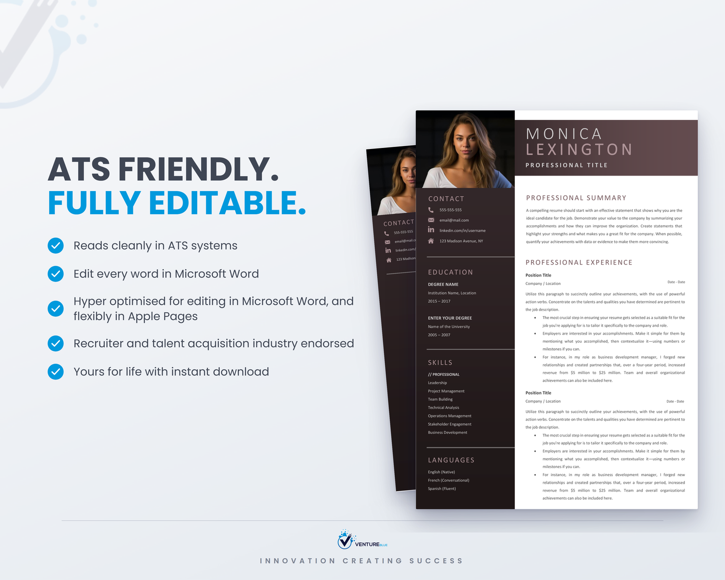 Monica Lexington CV template 08
