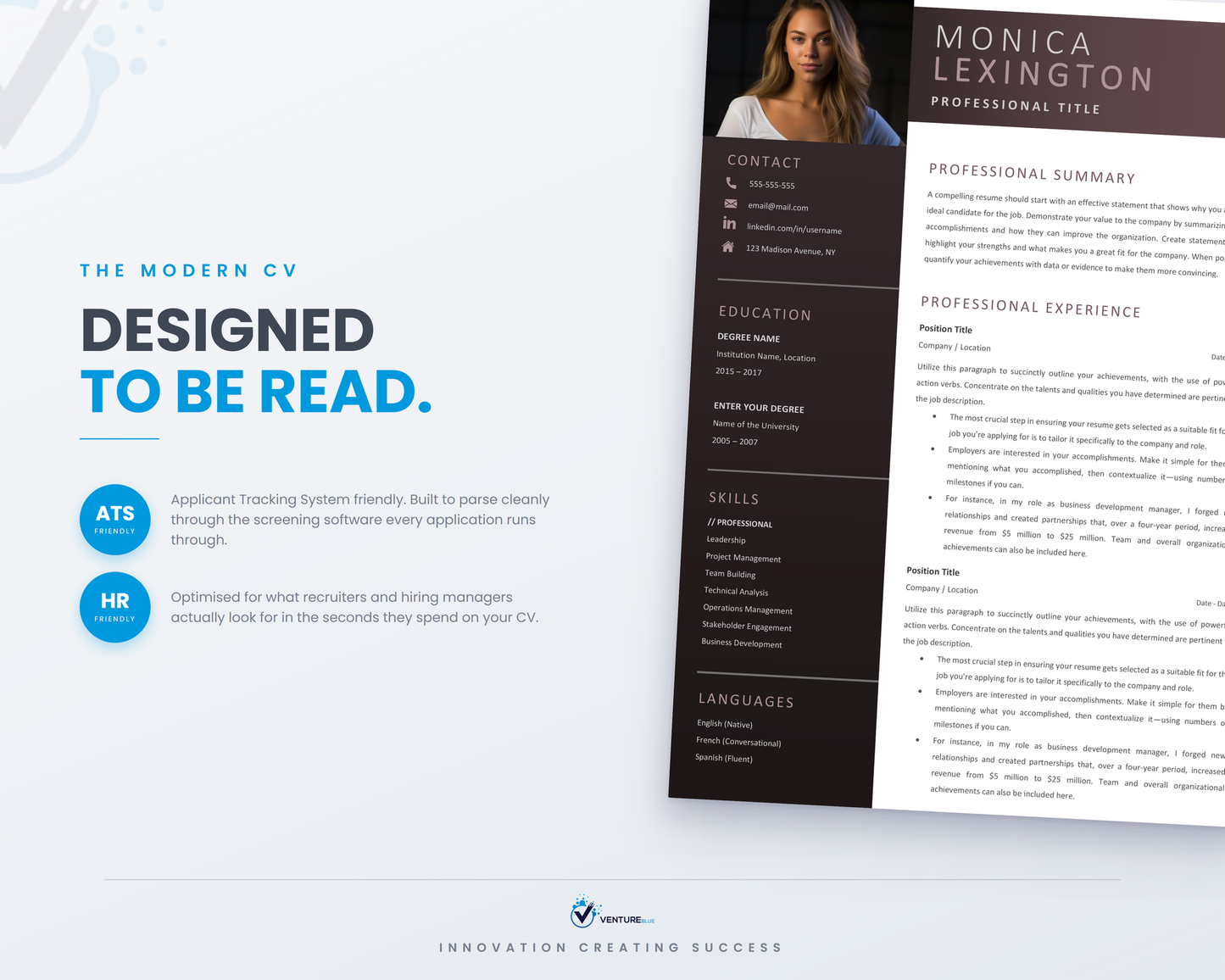 Monica Lexington CV template 10