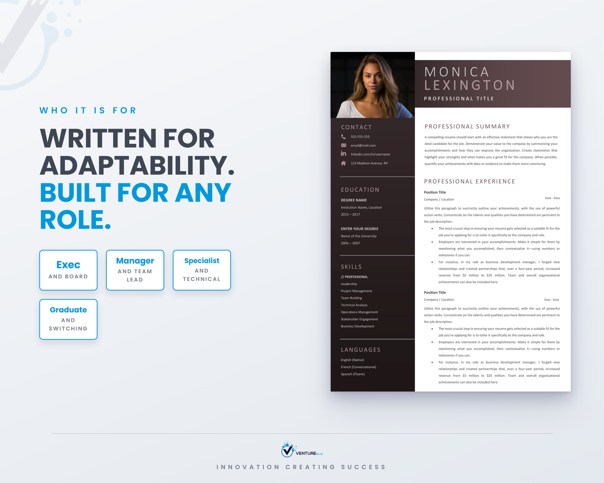 Monica Lexington CV template 16