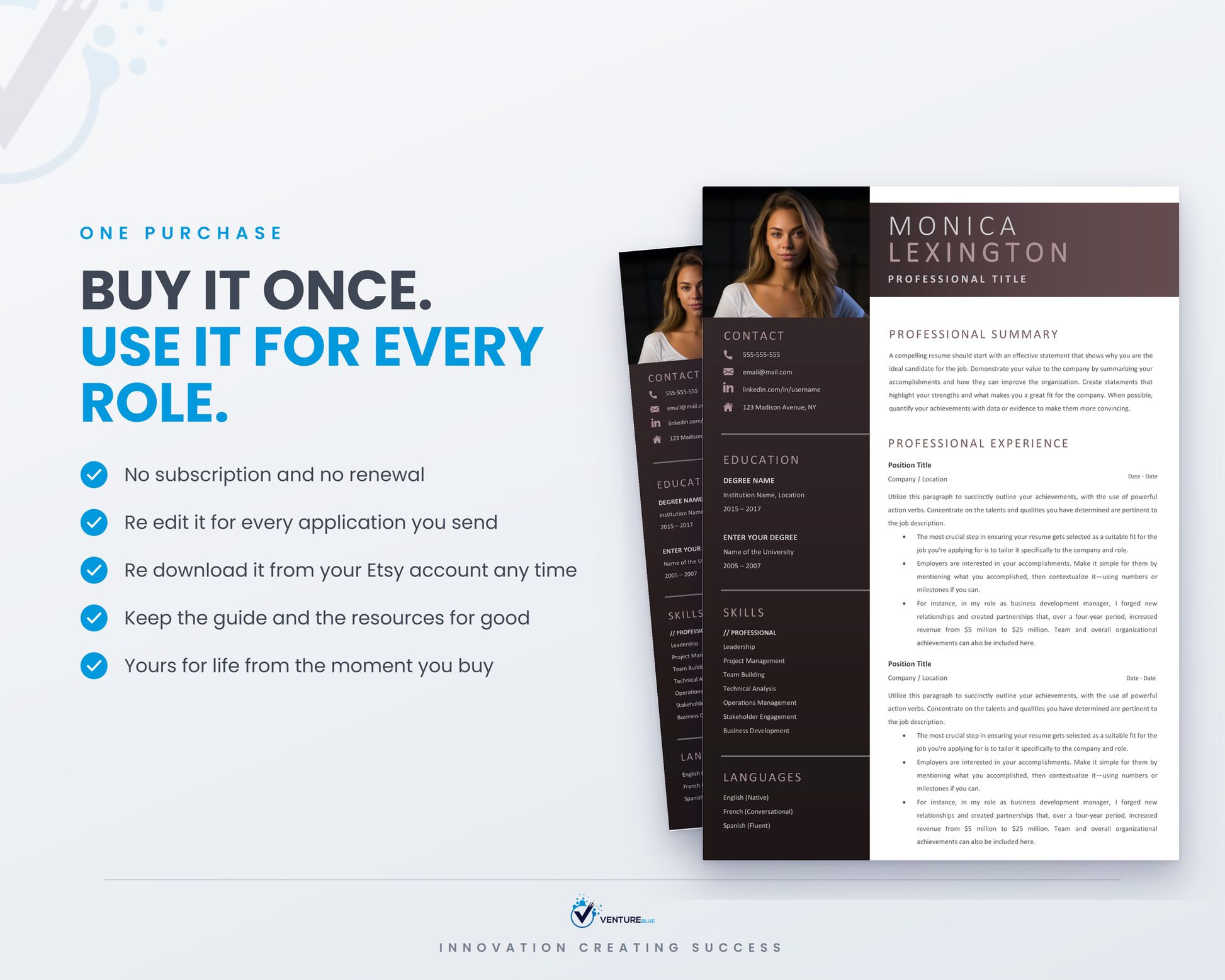 Monica Lexington CV template 18