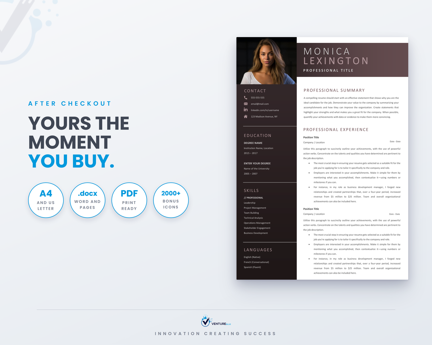Monica Lexington CV template 19