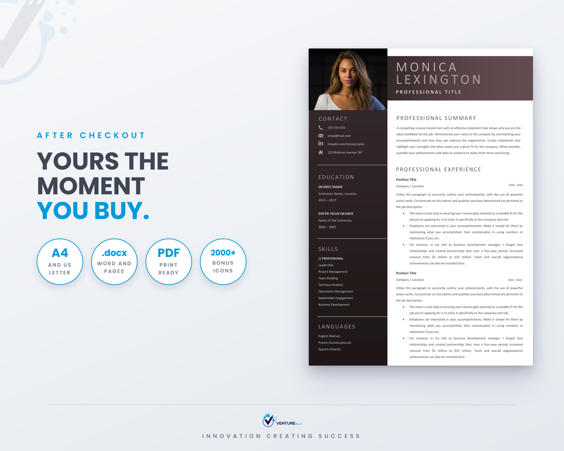 Monica Lexington CV template 19