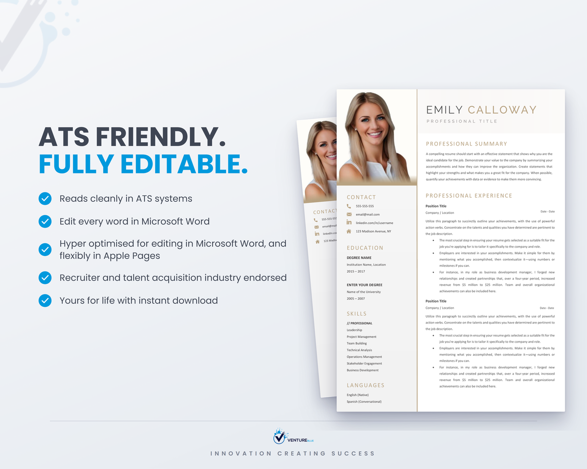 Emily Calloway CV template 08