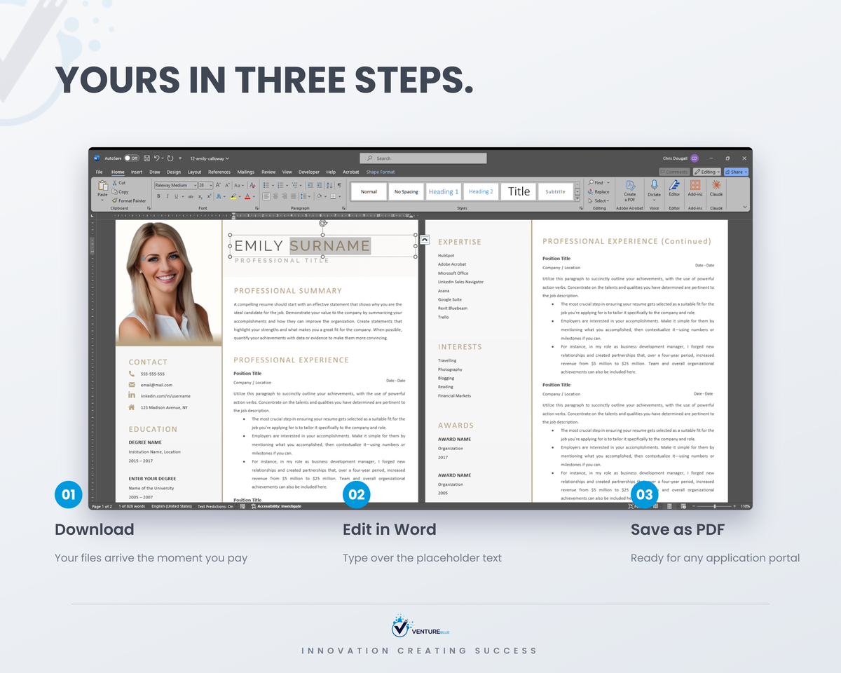 Emily Calloway CV template 11