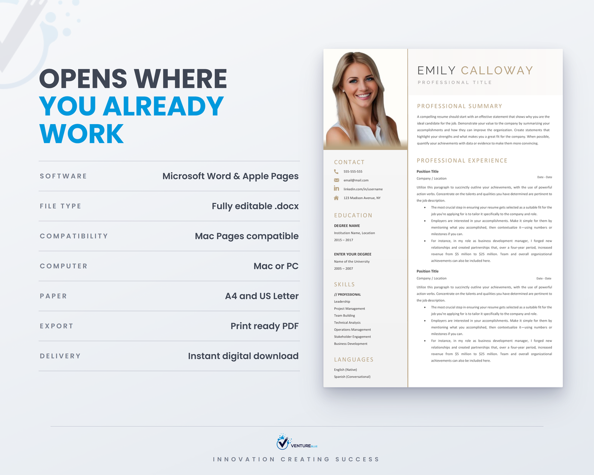 Emily Calloway CV template 12