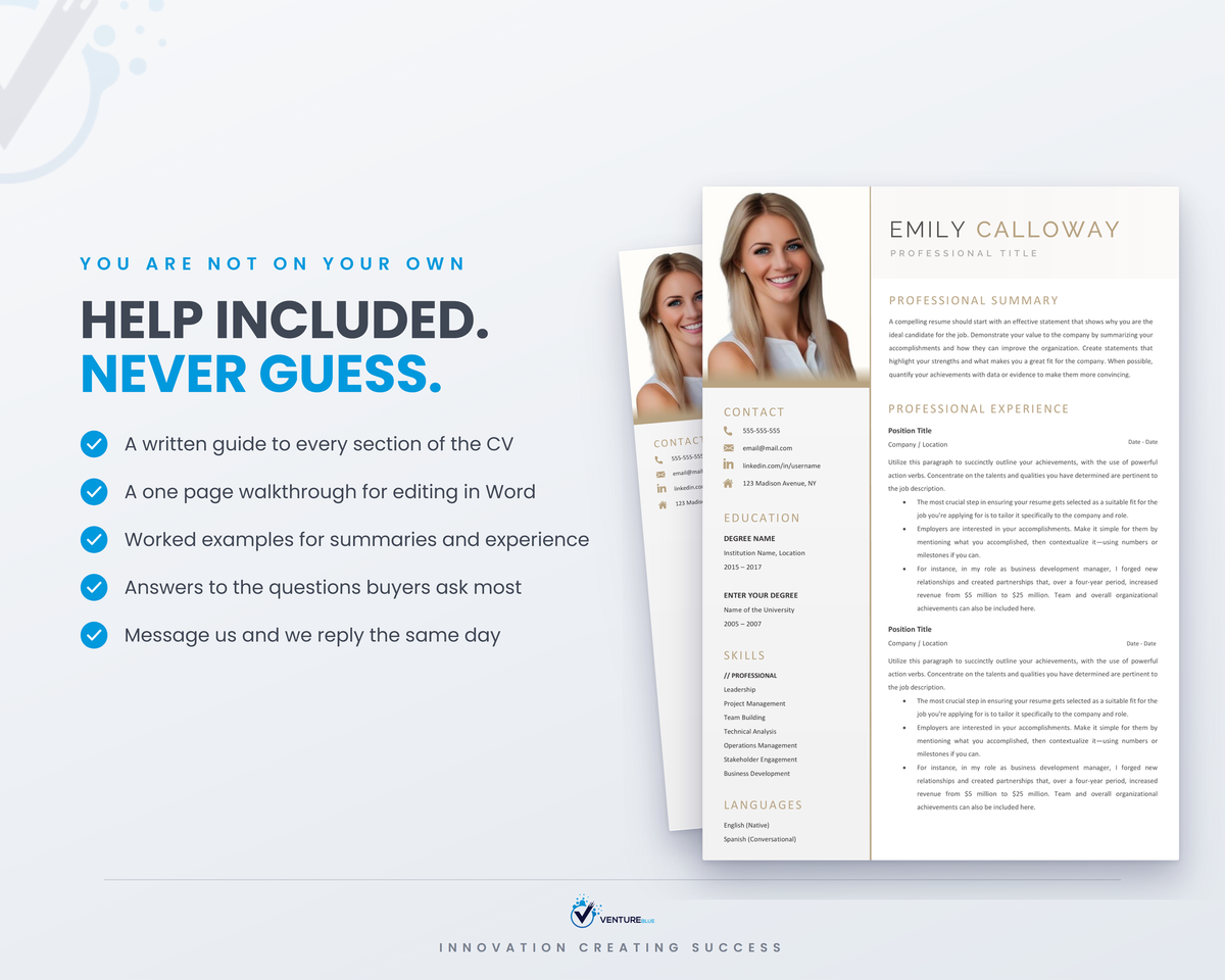 Emily Calloway CV template 15