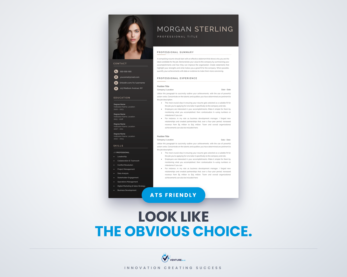 Morgan Sterling CV template 01
