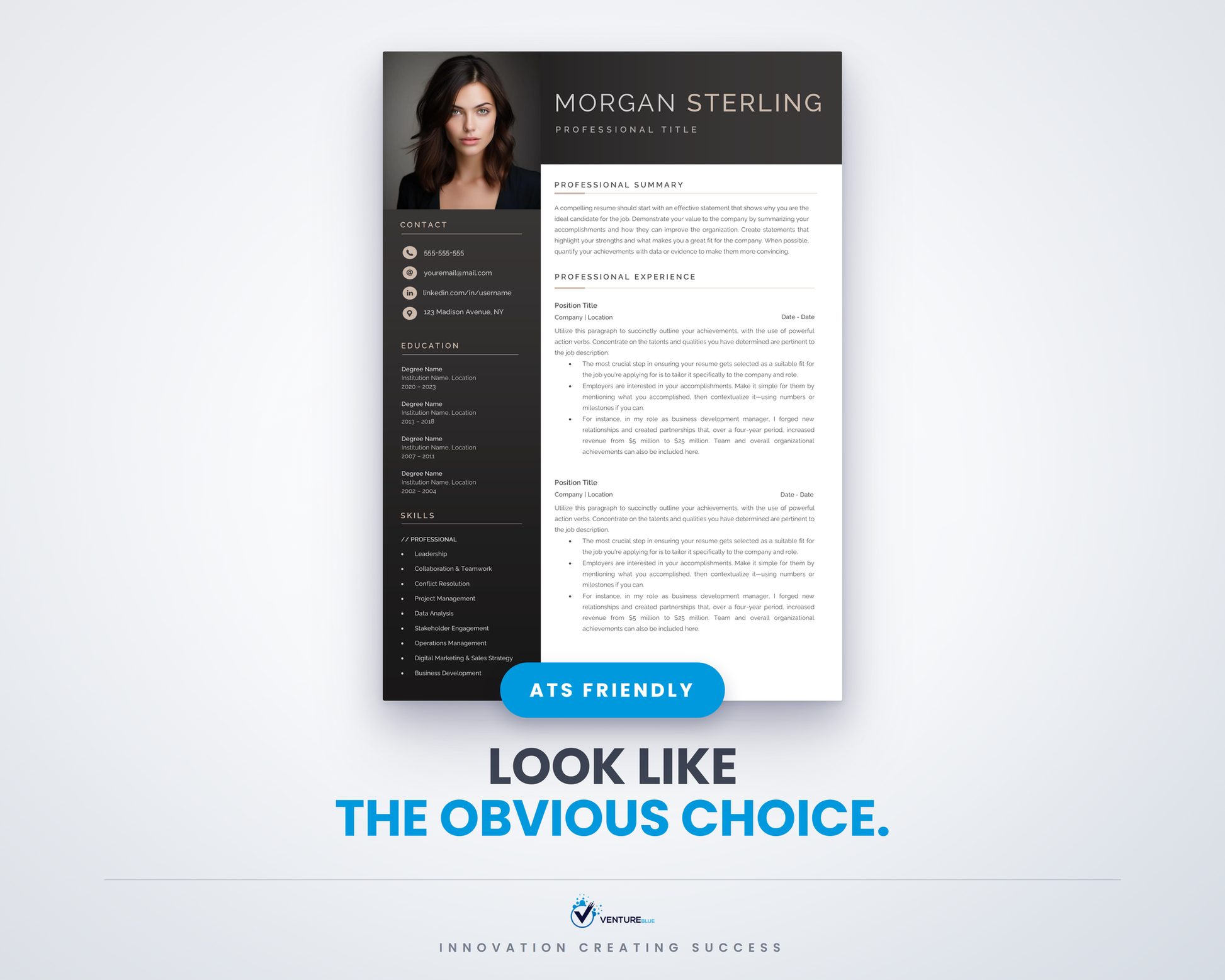 Morgan Sterling CV template 01