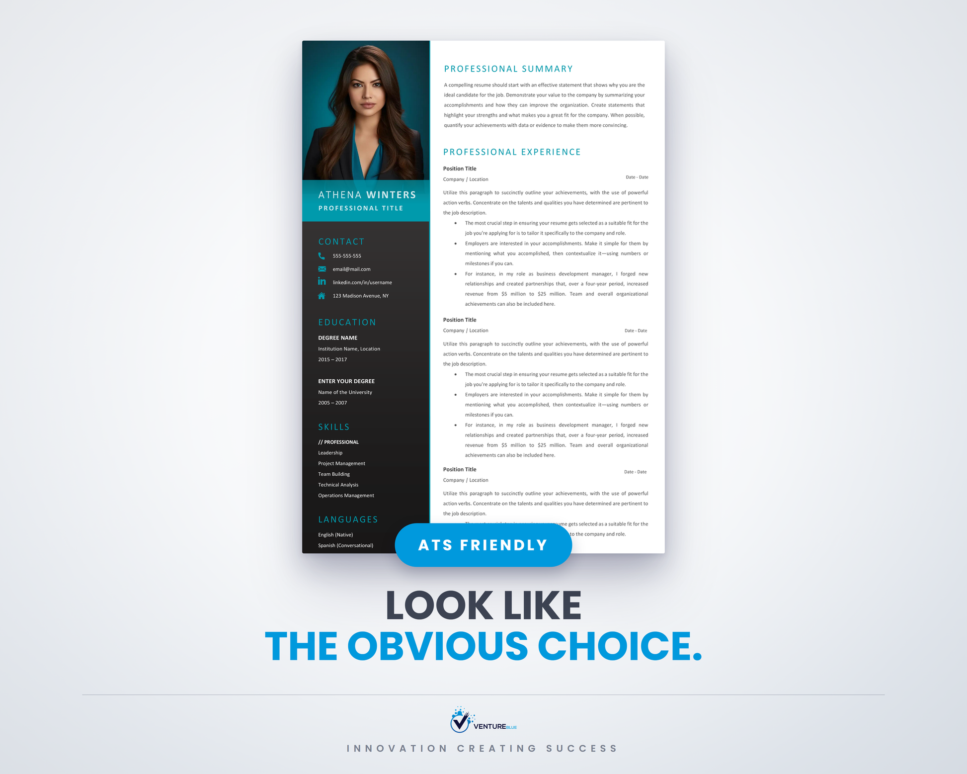 Athena Winters CV template 01