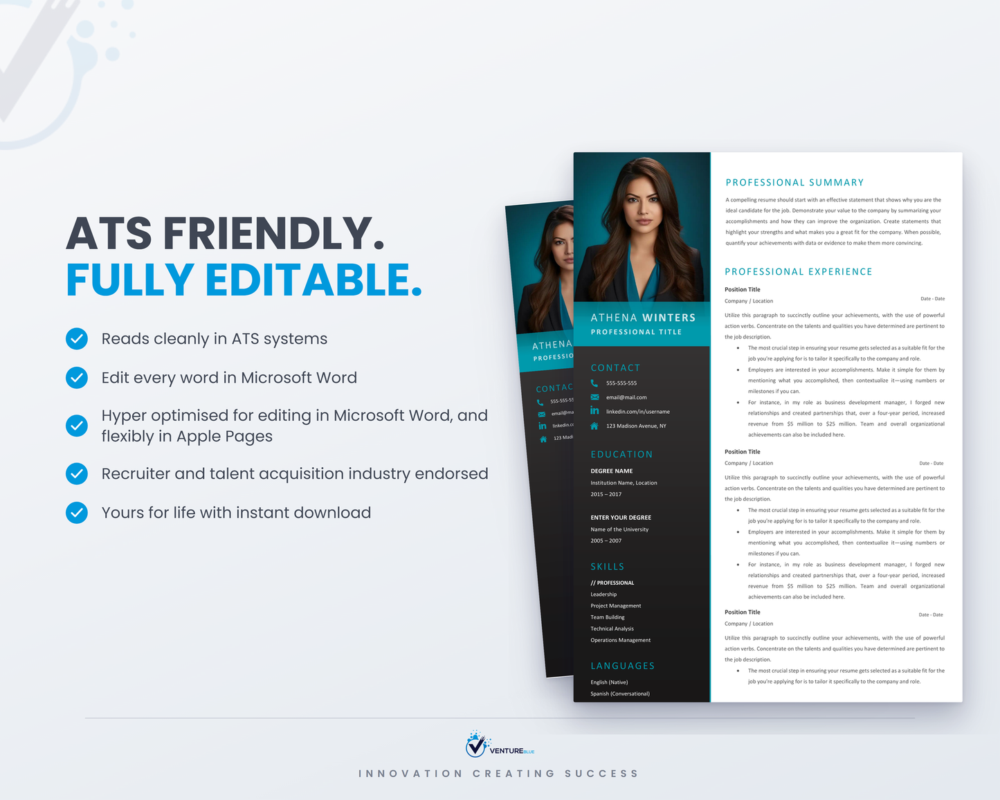 Athena Winters CV template 08