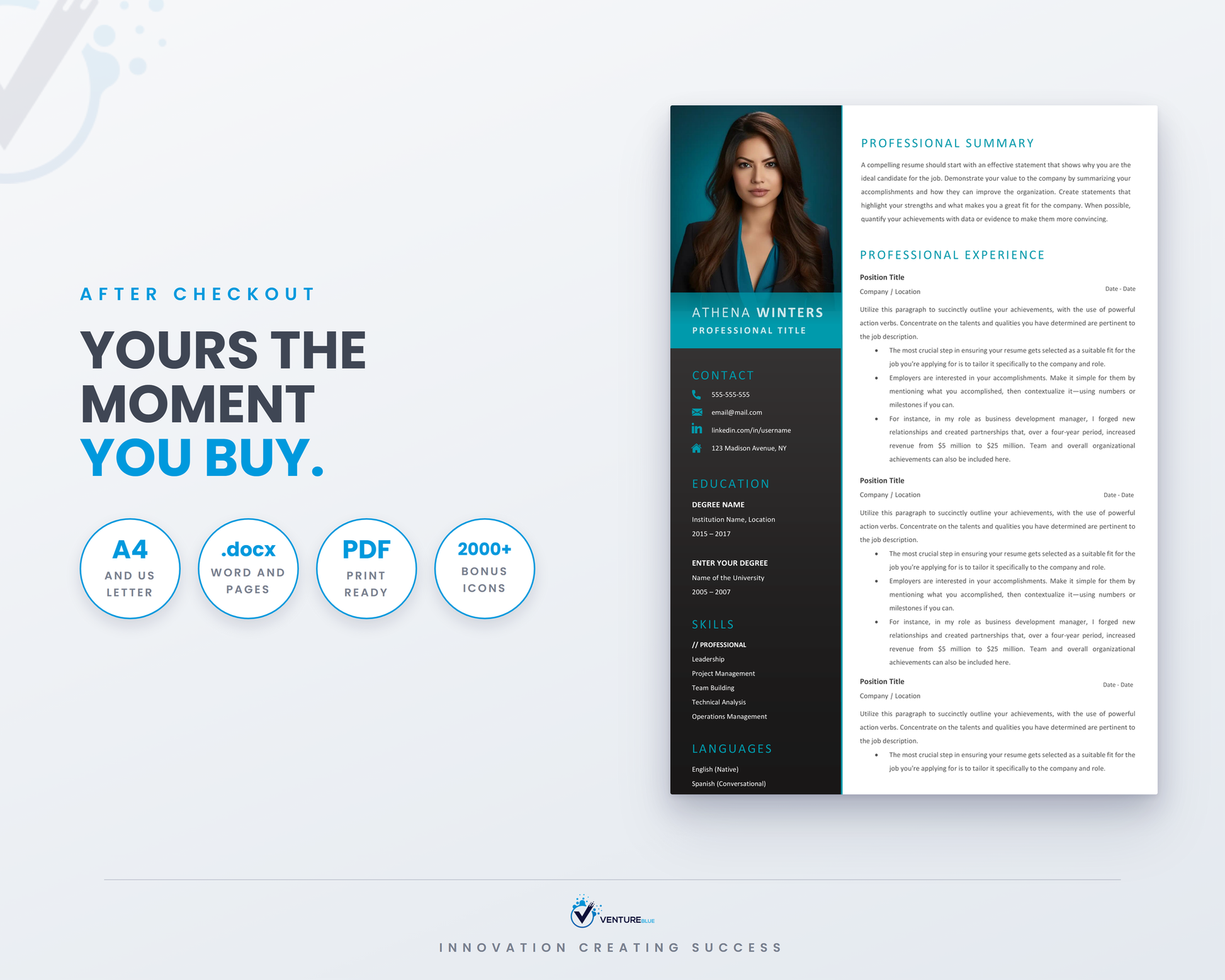 Athena Winters CV template 19