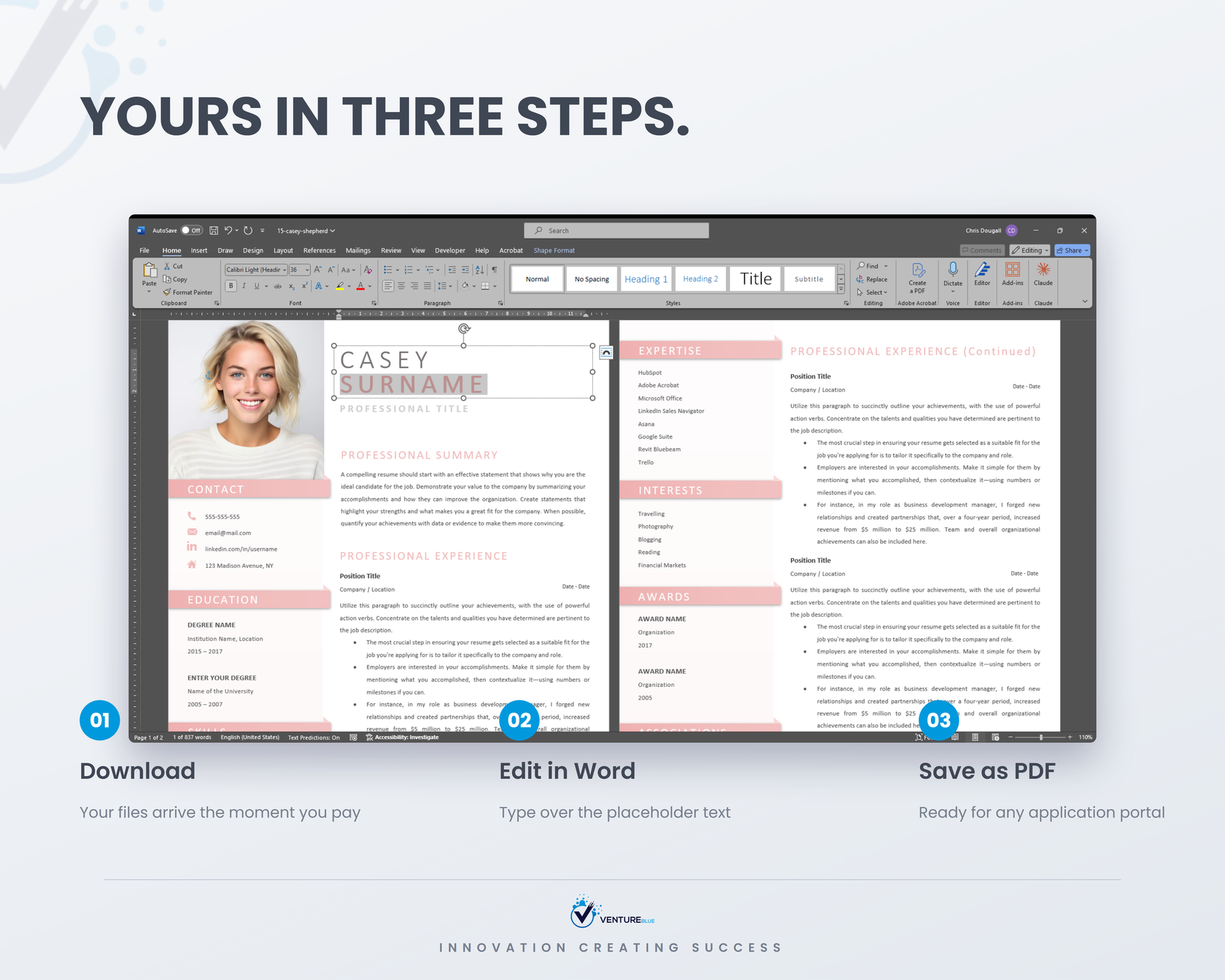 Casey Shepherd CV template 11