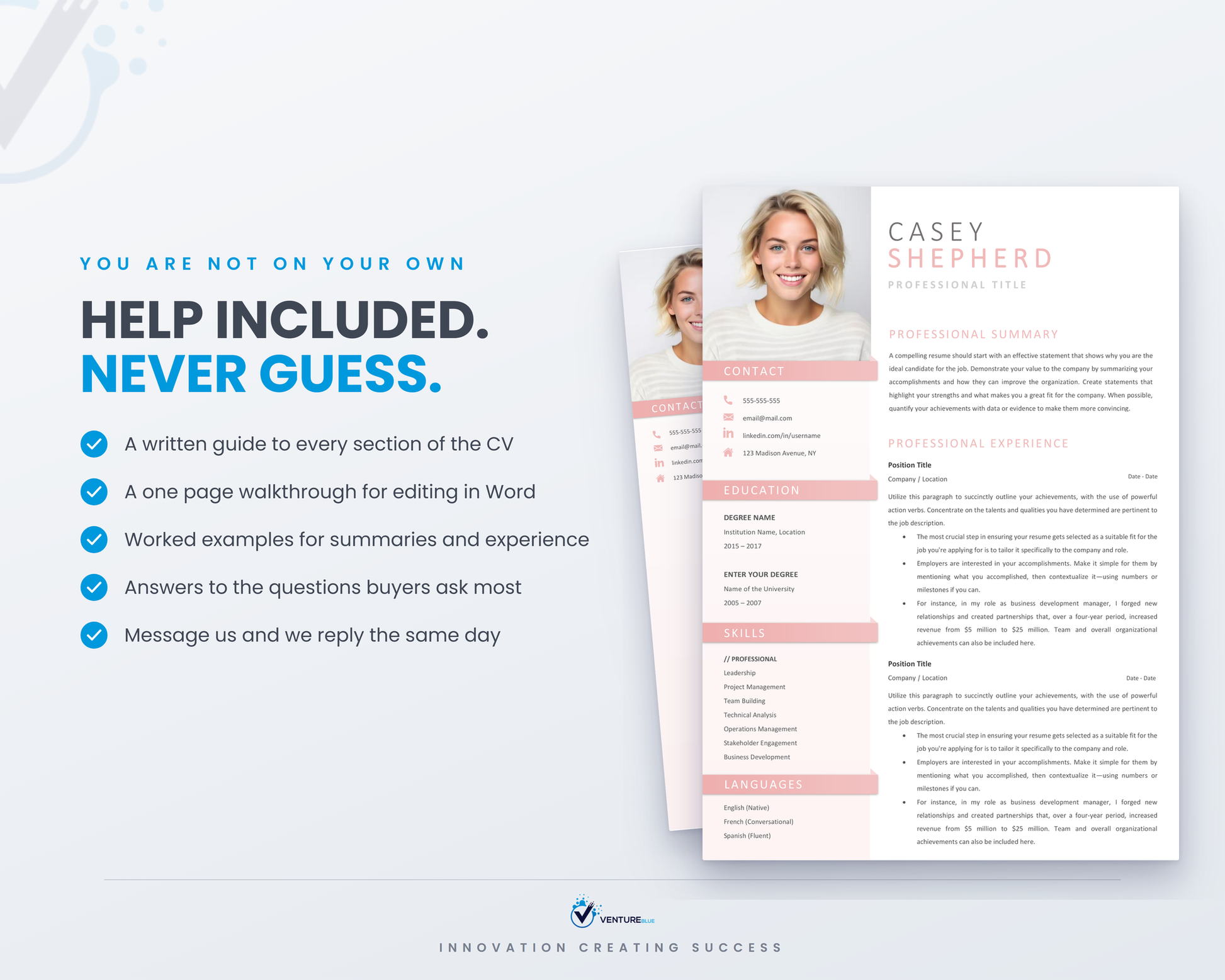 Casey Shepherd CV template 15