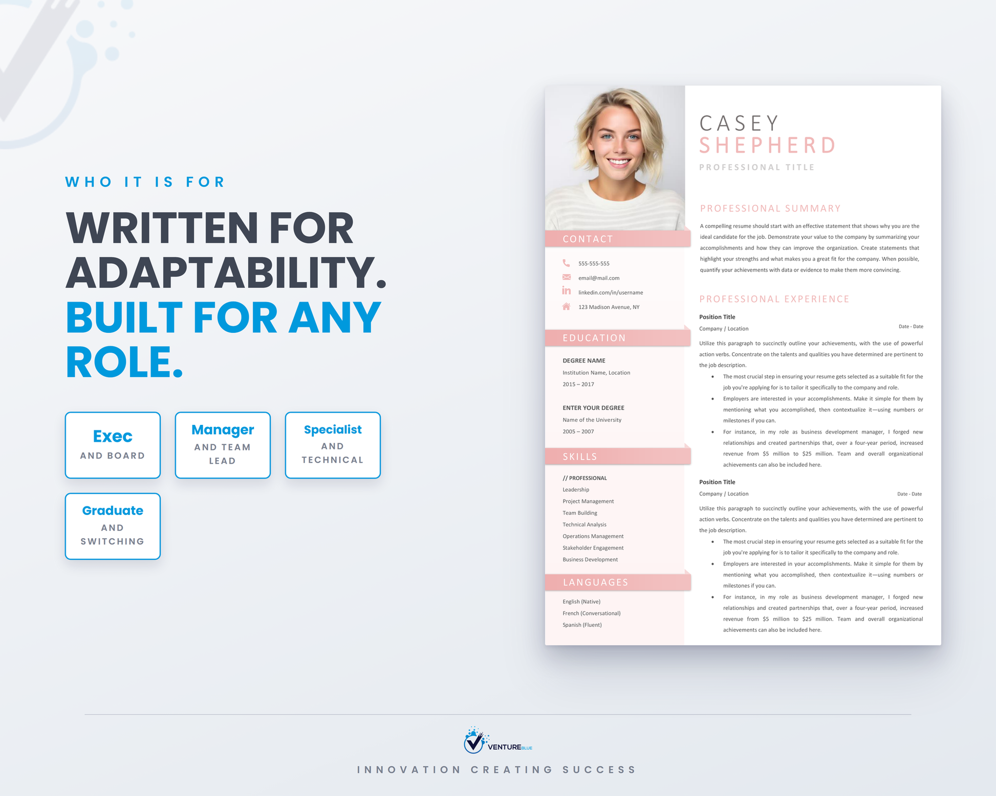 Casey Shepherd CV template 16