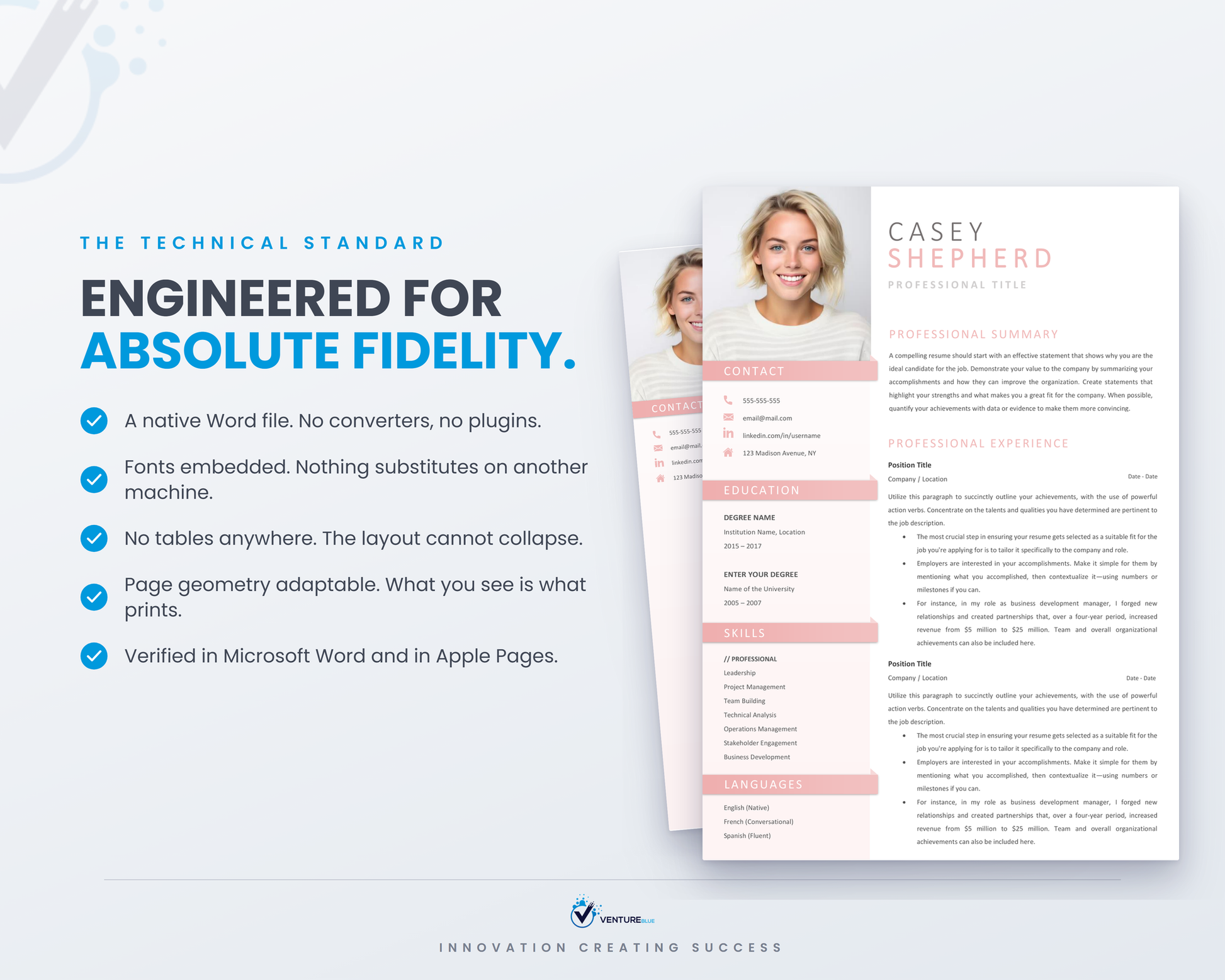 Casey Shepherd CV template 17