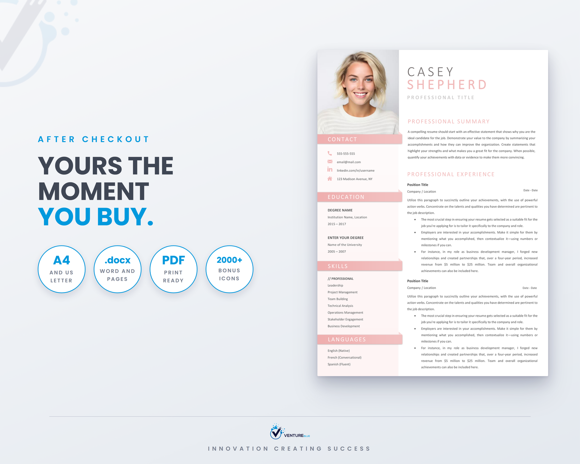 Casey Shepherd CV template 19