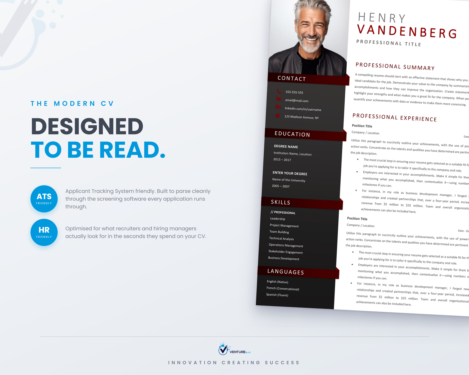 Henry Vandenberg CV template 10